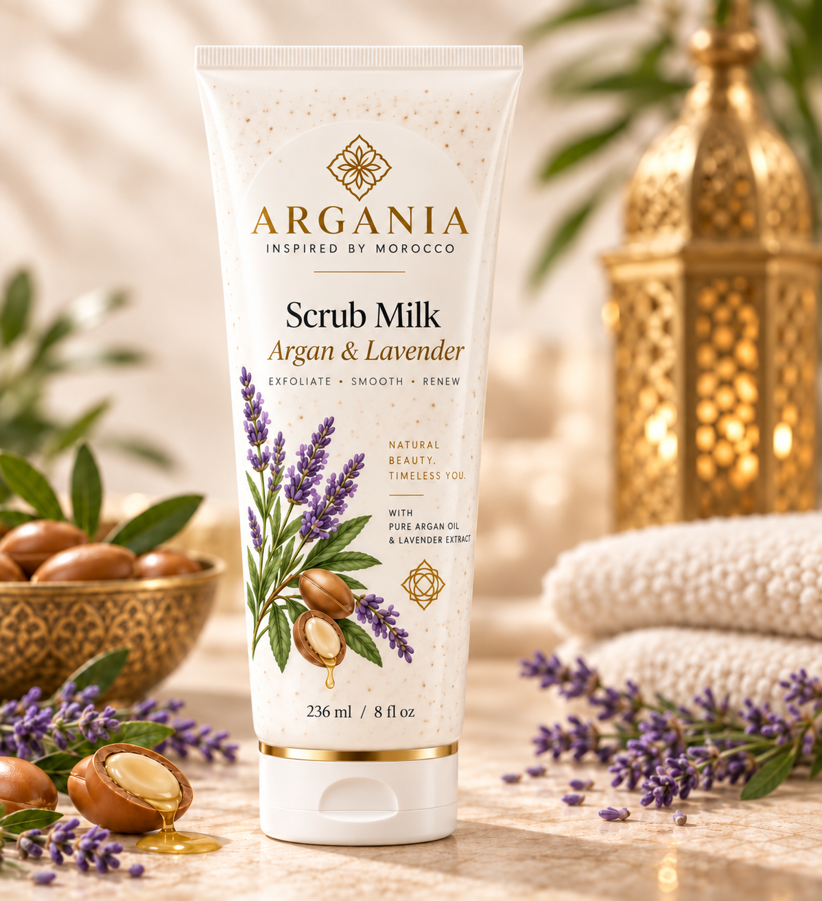 Milk Scrub – Argan & Lavender – 236 ml / 8 fl oz