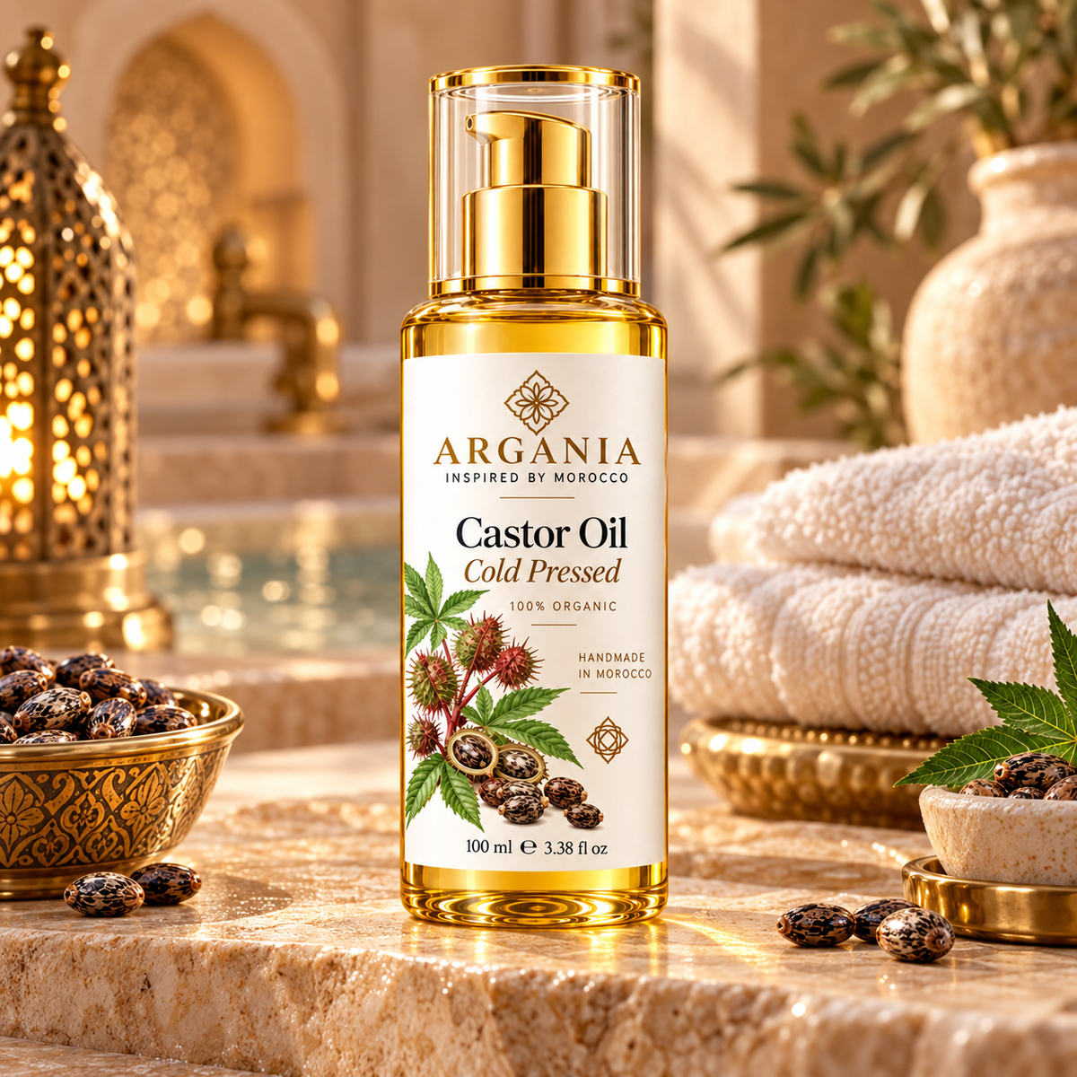 Castor Oil – Cold Pressed – 100 ml / 3.38 fl oz