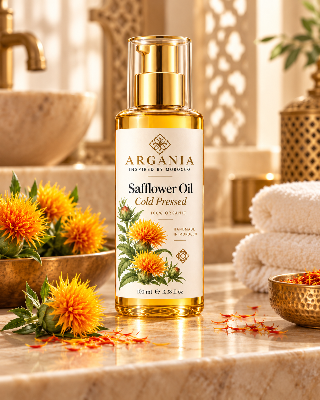Safflower Oil – Cold Pressed – 100 ml / 3.38 fl oz
