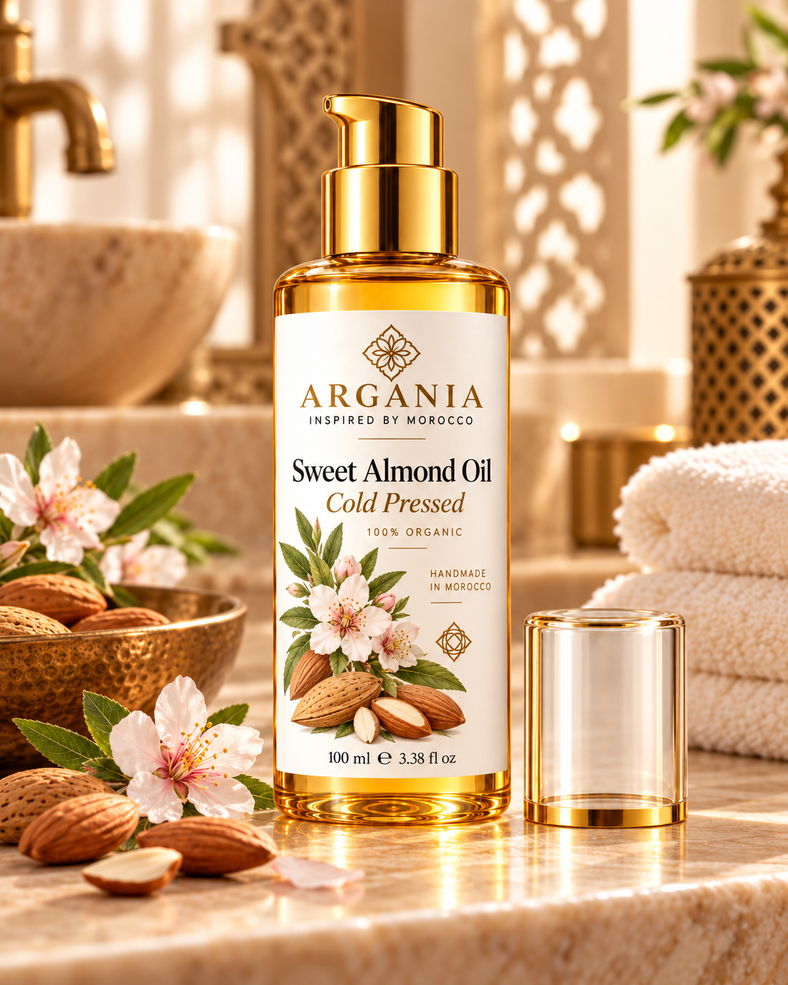 Sweet Almond Oil – Cold Pressed – 100 ml / 3.38 fl oz